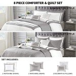 Madison Park Heritage Grey Comforter Set - 8 Piece