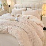 Cozy Cream King Size 3-Piece Comforter Set