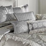 Elegant Platinum King Comforter Set - 12 Pieces