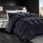 King Size Goose Down Comforter – Black Design