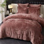 Ivellow Pink Velvet King Comforter Set, 5pcs