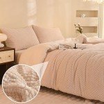 Cozy Cream King Size 3-Piece Comforter Set