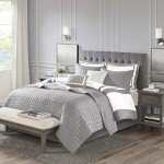 Madison Park Heritage Grey Comforter Set - 8 Piece