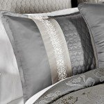 Elegant Platinum King Comforter Set - 12 Pieces