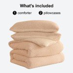 Cozy Cream King Size 3-Piece Comforter Set