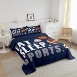 Sports Themed Twin Comforter Set for Kids
