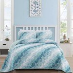 Dinjoy Coastal Queen Quilt Set - Ocean Theme
