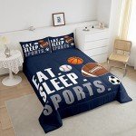 Sports Themed Twin Comforter Set for Kids