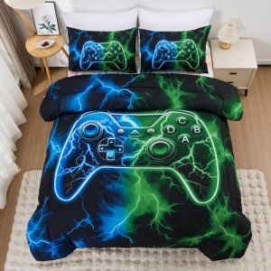 Gamer Twin Bedding Set with 3D Controller Design