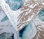 Reversible Nautical Bedspread Set - Queen Size