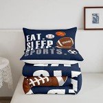 Sports Themed Twin Comforter Set for Kids