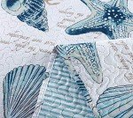 Reversible Nautical Bedspread Set - Queen Size