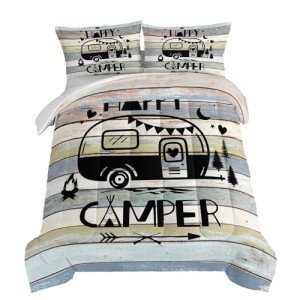 Vintage Camping Comforter Set for Kids & Teens