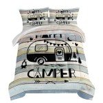 Vintage Camping Comforter Set for Kids & Teens