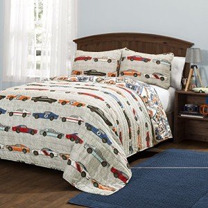 Race Car Kids' Reversible Quilt Bed Set