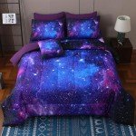 Galaxy Purple Comforter Set for Kids - 8 Pieces