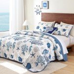 Coastal Blue Quilt Set for Queen Beds