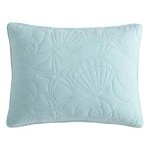 Caribbean Joe Coastal Shell Quilt Set - Aqua