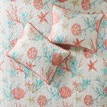 Coastal Starfish Quilt Set with Pillows, Full/Queen