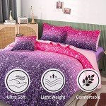 Gradient Pink Purple Glitter Bed Set for Teens