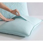 Caribbean Joe Coastal Shell Quilt Set - Aqua