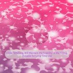 Gradient Pink Purple Glitter Bed Set for Teens