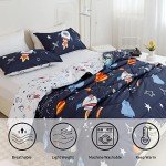Cute Space Rocket Kids Comforter Set, Full Size