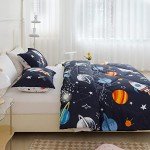 Cute Space Rocket Kids Comforter Set, Full Size