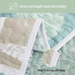 DJY Green Coastal Beach Queen Quilt Set