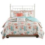 Coastal Starfish Quilt Set with Pillows, Full/Queen