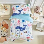 Ocean Theme 4-Piece Toddler Bedding Set