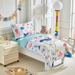 Ocean Theme 4-Piece Toddler Bedding Set