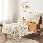 Floral Toddler Bedding Set for Girls - 4 Pieces