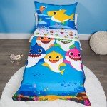 Baby Shark Toddler Bed Set with Soft Sheets