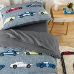Colorful Race Car Toddler Bedding Set - 4 Pieces