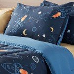 Cute Space Rocket Kids Bedding Set - 7 Pieces