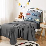 Colorful Race Car Toddler Bedding Set - 4 Pieces