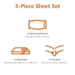 Toddler Lightweight Microfiber 3-Piece Sheet Set - Pink