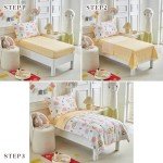 Pink and Yellow Clouds Toddler Bedding Set