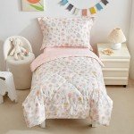 DuShow Floral 4-Piece Toddler Bed Set
