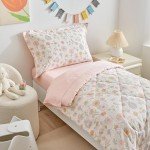 DuShow Floral 4-Piece Toddler Bed Set
