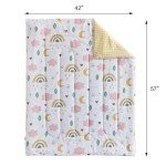 Pink and Yellow Clouds Toddler Bedding Set