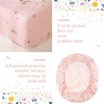 Pink Unicorn Toddler Bedding Set - 4 Pieces