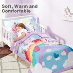 Unicorn Dreams Toddler Bedding Set - 4 Pieces