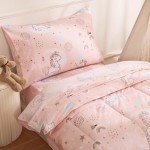 Pink Unicorn Toddler Bedding Set - 4 Pieces