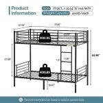 VINGLI Twin Over Twin Bunk Bed with Stairs