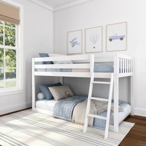 Max & Lily Twin Low Bunk Bed - Solid Wood