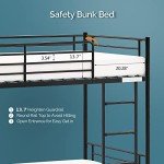VINGLI Twin Over Twin Bunk Bed with Stairs