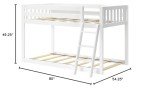 Max & Lily Twin Low Bunk Bed - Solid Wood