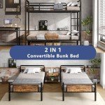Heavy Duty Twin Over Twin Metal Bunk Bed